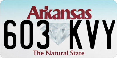 AR license plate 603KVY