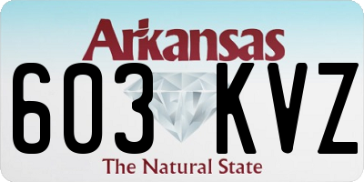 AR license plate 603KVZ