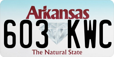 AR license plate 603KWC