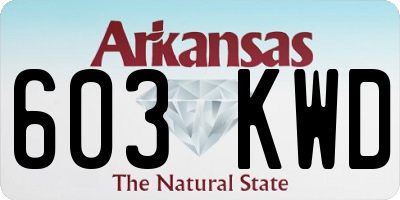 AR license plate 603KWD