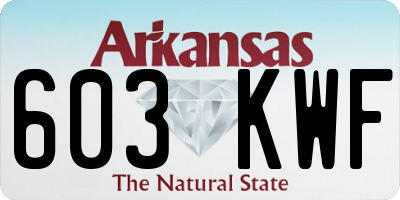 AR license plate 603KWF