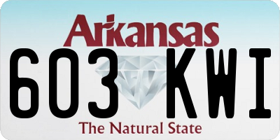 AR license plate 603KWI