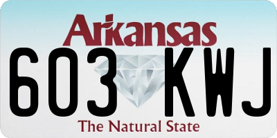 AR license plate 603KWJ