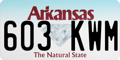 AR license plate 603KWM
