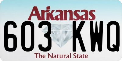 AR license plate 603KWQ