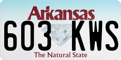 AR license plate 603KWS