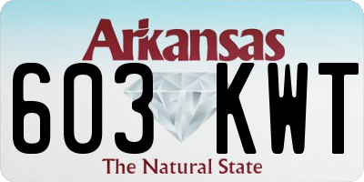 AR license plate 603KWT