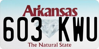 AR license plate 603KWU