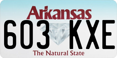 AR license plate 603KXE