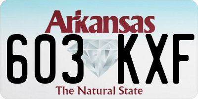 AR license plate 603KXF
