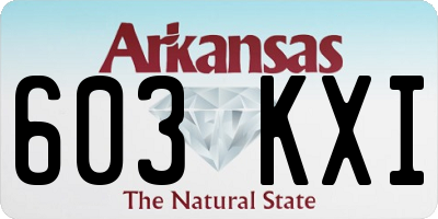 AR license plate 603KXI
