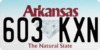 AR license plate 603KXN