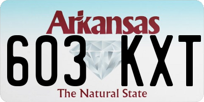 AR license plate 603KXT