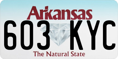 AR license plate 603KYC