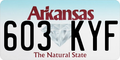 AR license plate 603KYF
