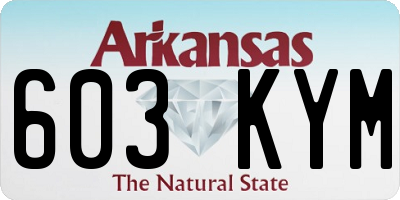 AR license plate 603KYM