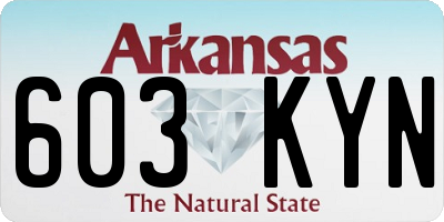 AR license plate 603KYN