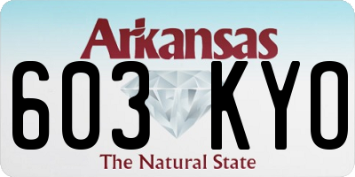 AR license plate 603KYO