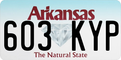 AR license plate 603KYP