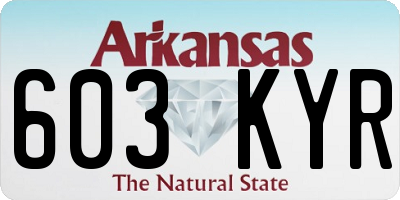 AR license plate 603KYR