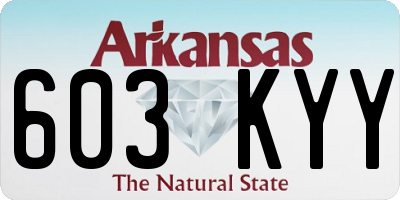 AR license plate 603KYY