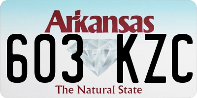 AR license plate 603KZC