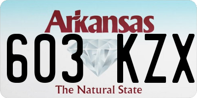 AR license plate 603KZX