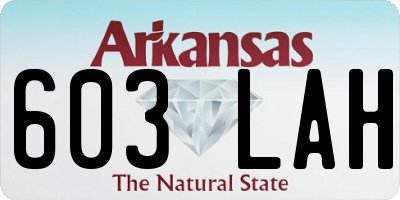 AR license plate 603LAH