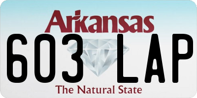 AR license plate 603LAP