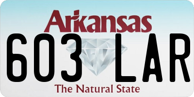 AR license plate 603LAR