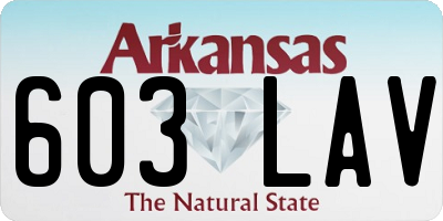 AR license plate 603LAV