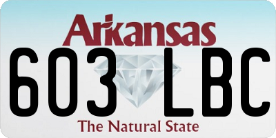 AR license plate 603LBC