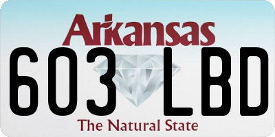 AR license plate 603LBD