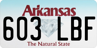 AR license plate 603LBF
