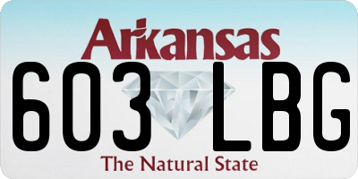 AR license plate 603LBG