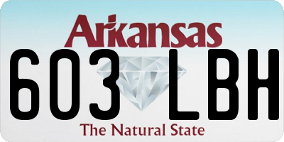 AR license plate 603LBH