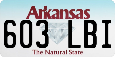 AR license plate 603LBI