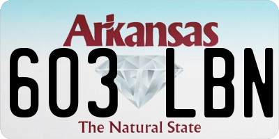 AR license plate 603LBN