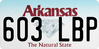 AR license plate 603LBP