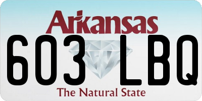 AR license plate 603LBQ