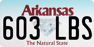 AR license plate 603LBS