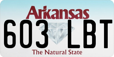 AR license plate 603LBT