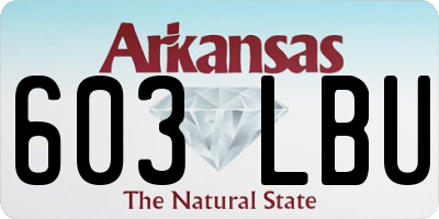 AR license plate 603LBU