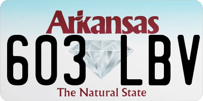 AR license plate 603LBV