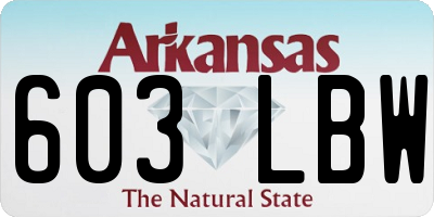AR license plate 603LBW