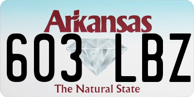 AR license plate 603LBZ
