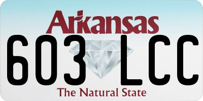 AR license plate 603LCC