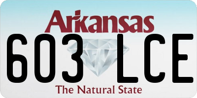 AR license plate 603LCE
