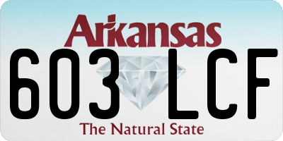AR license plate 603LCF