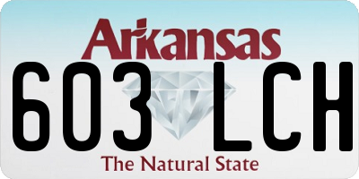 AR license plate 603LCH